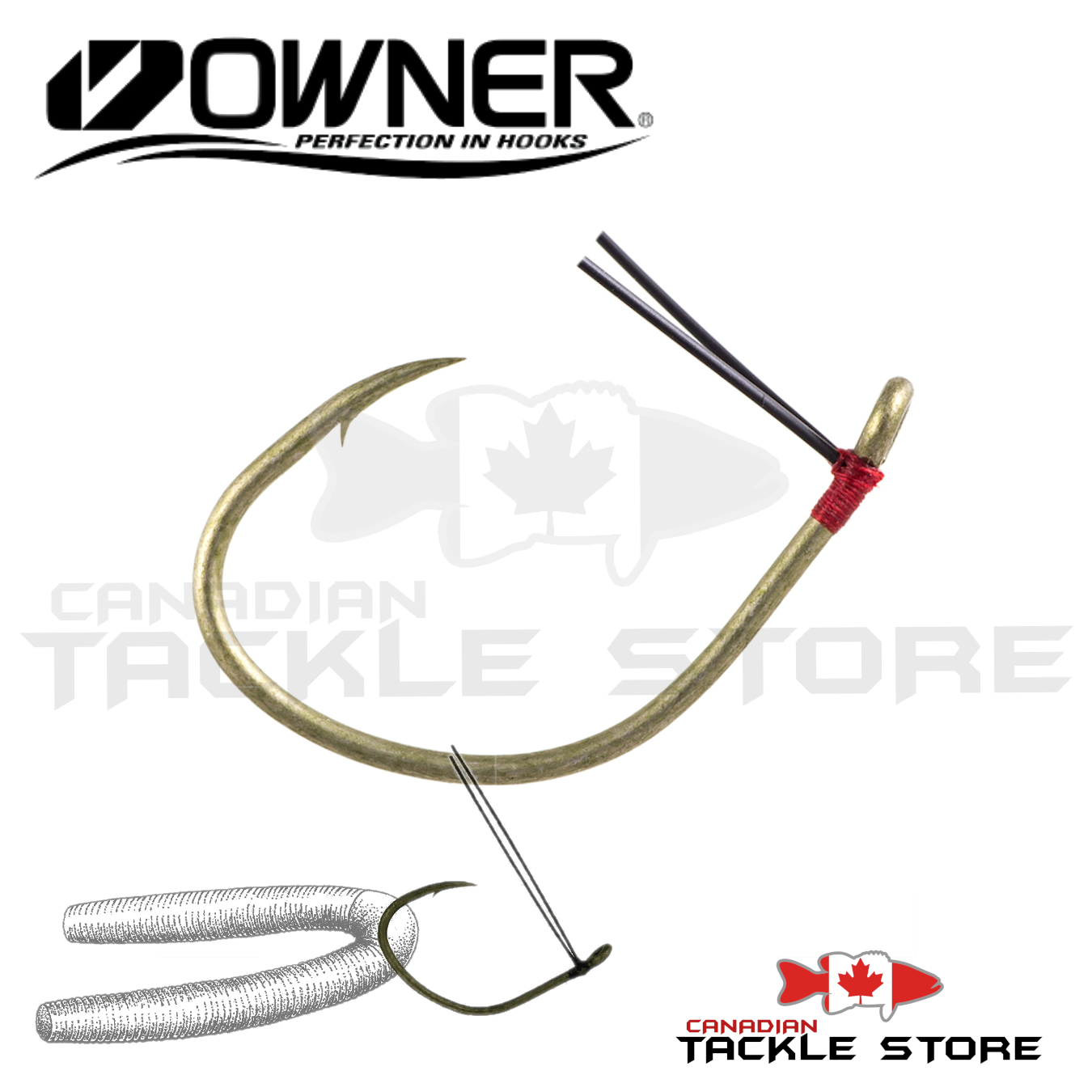 Owner Oversized Worm Hook, Hooks -  Canada