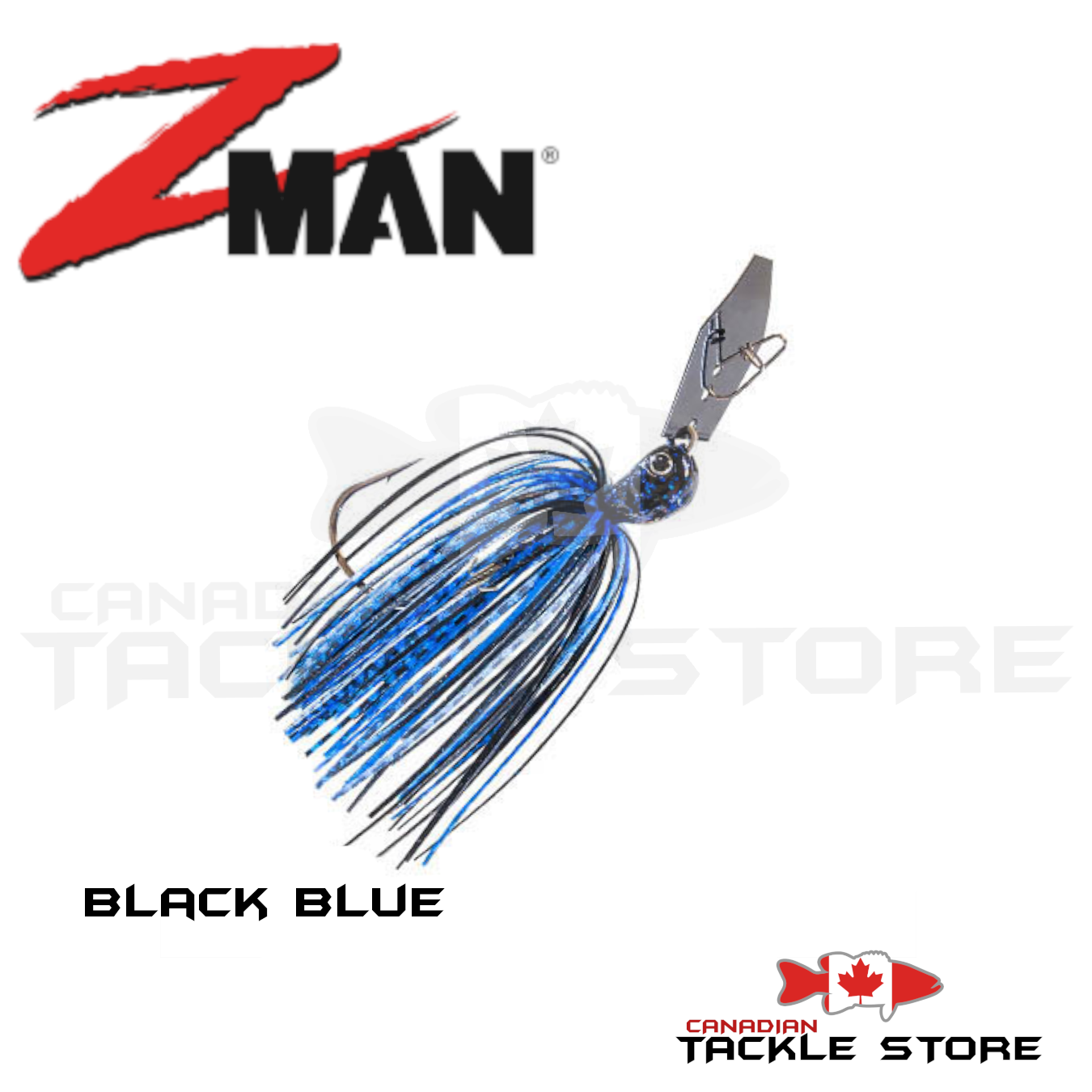 Z Man Original Chatterbait - Black/Blue 3/8 oz