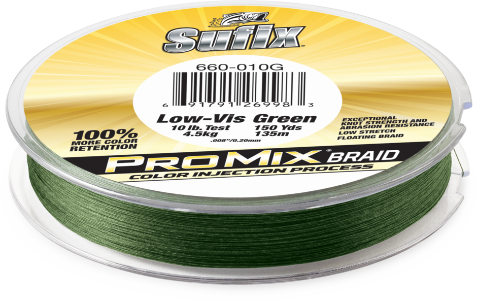 Sufix ProMIx Braid 6lb 150yd (Lo-Vis Green)