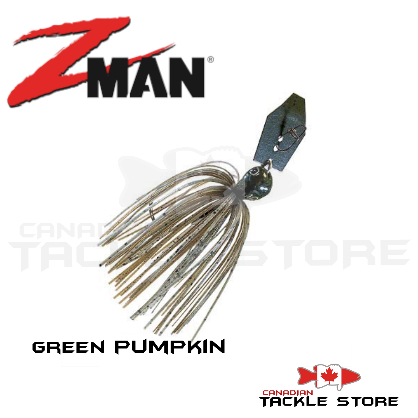 Z-Man Chatterbait Jack Hammer 3/8 OZ / GREEN PUMPKIN SHAD